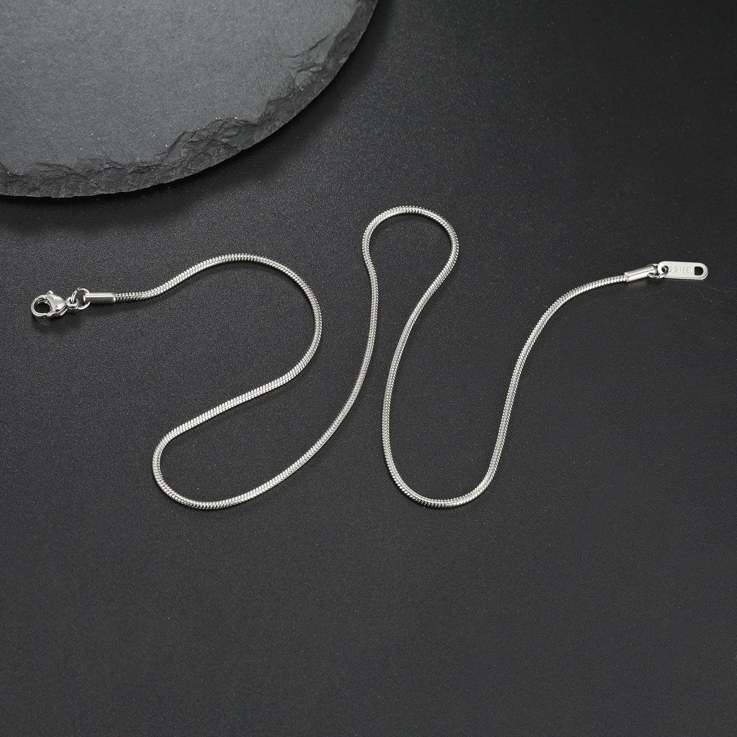 1.2mm Snake Bone Chain Necklace, Korean Style, Couple's Collarbone