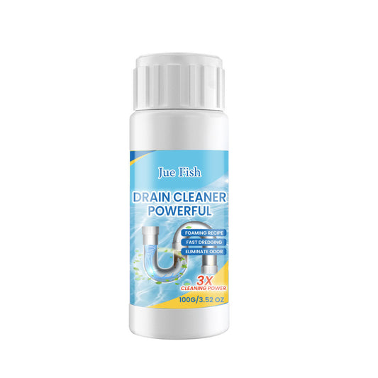 Jue-Fish Drain Cleaner Dissolves Grease In Drain Pipes, Unclogs Kitchen, Toilet, And Floor Drains, And Removes Odors.