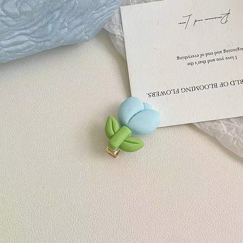 Cute Frosted Tulip Hair Clip