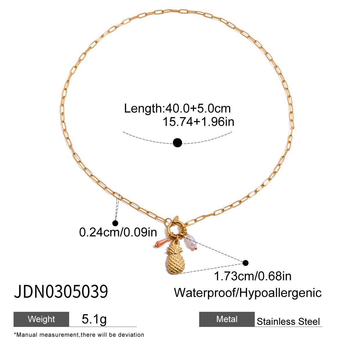 Stainless Steel Pearl Necklace Accessories High-grade Clavicle Chain Non-fading Titanium Steel Ornament