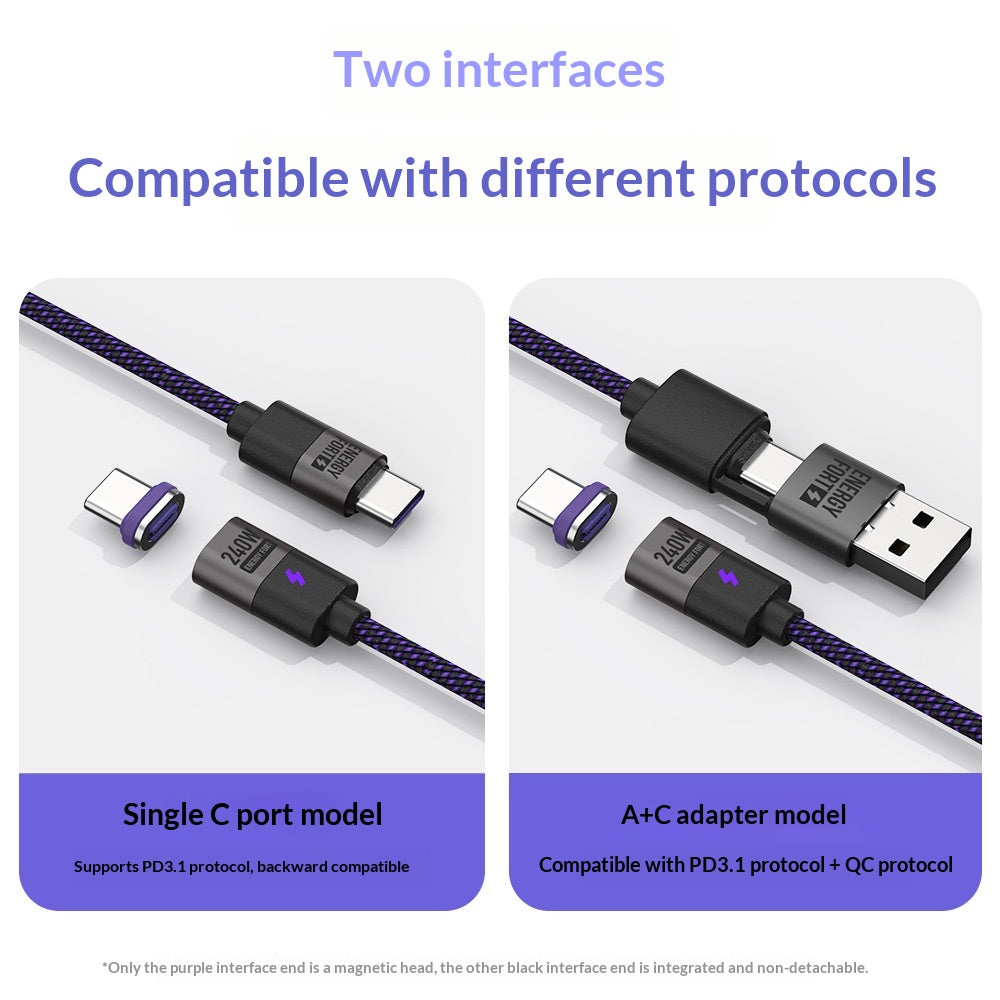 240W Fast-charging Magnetic Data Cable