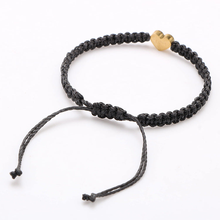 Hand Woven Golden Love 26 Initials Lovers' Best Friend Friendship Hand Rope