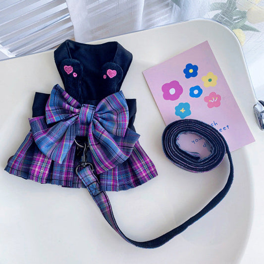 K Skirt Hand Holding Rope Pet Dog Clothes Small Dog Summer Thin