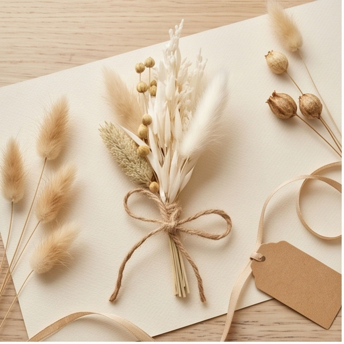 12-Piece Set Of Mini Boho-Style Dried Flowers, Decorative Dried Flowers For Wedding Decor And Home Decor—Party Accessories Set