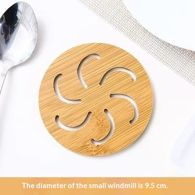 Wooden Coaster Hollow-out Cartoon Design Heat-insulating Mat For The Kitchen