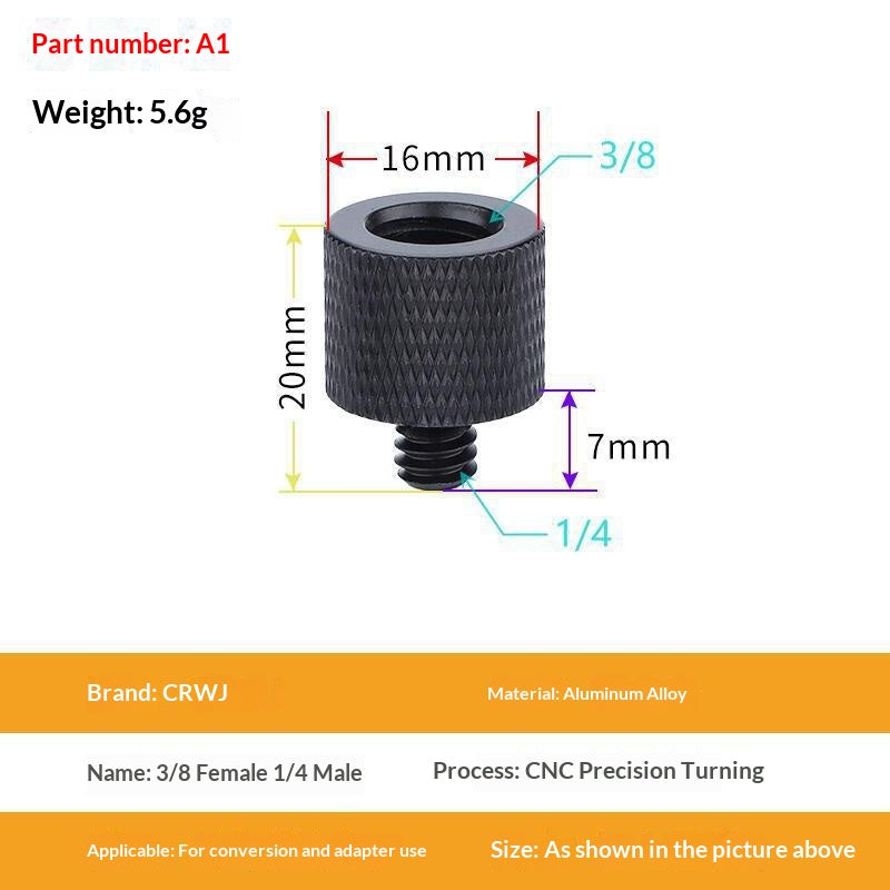 14 To 38 Camera Screw M4 M5 M8 M10 M12 Aluminum Tripod Head Photography Equipment Accessories