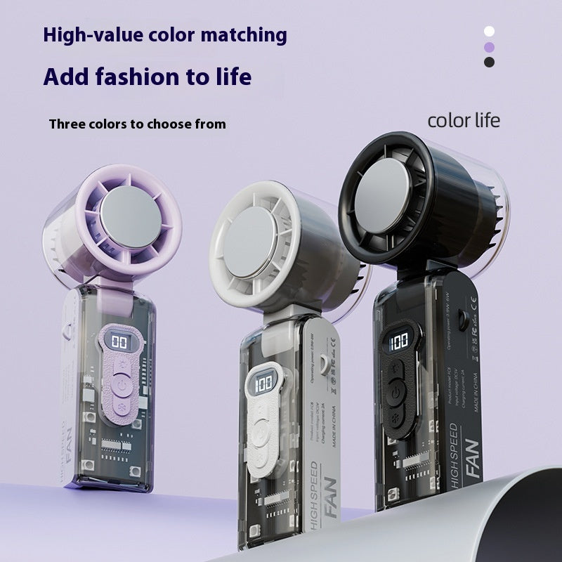 Handheld High-speed Folding Ice Cooling Fan