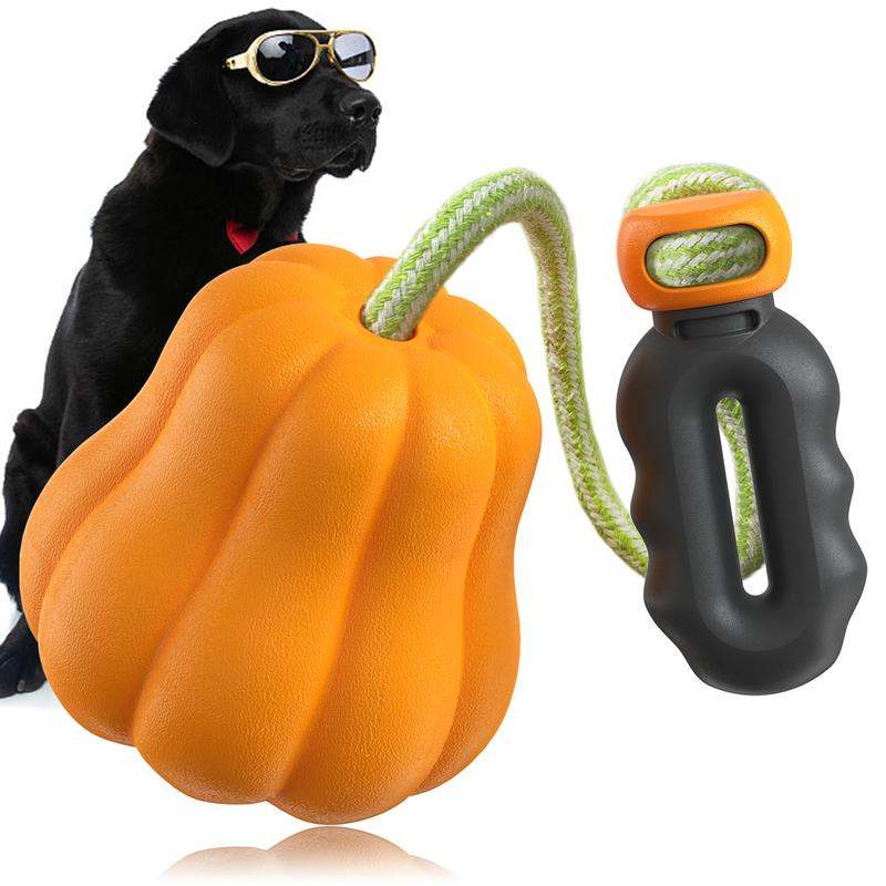PROKEl Dog Rope Fetch Exercise ToyforMedium  Large Aggressive Chewers BreedDogsChew Interactive Toys Training Tug Of WarBallsindoor And Outdoor Halloween Dogtoyorange Plain Indestructible Dogtoy Super
