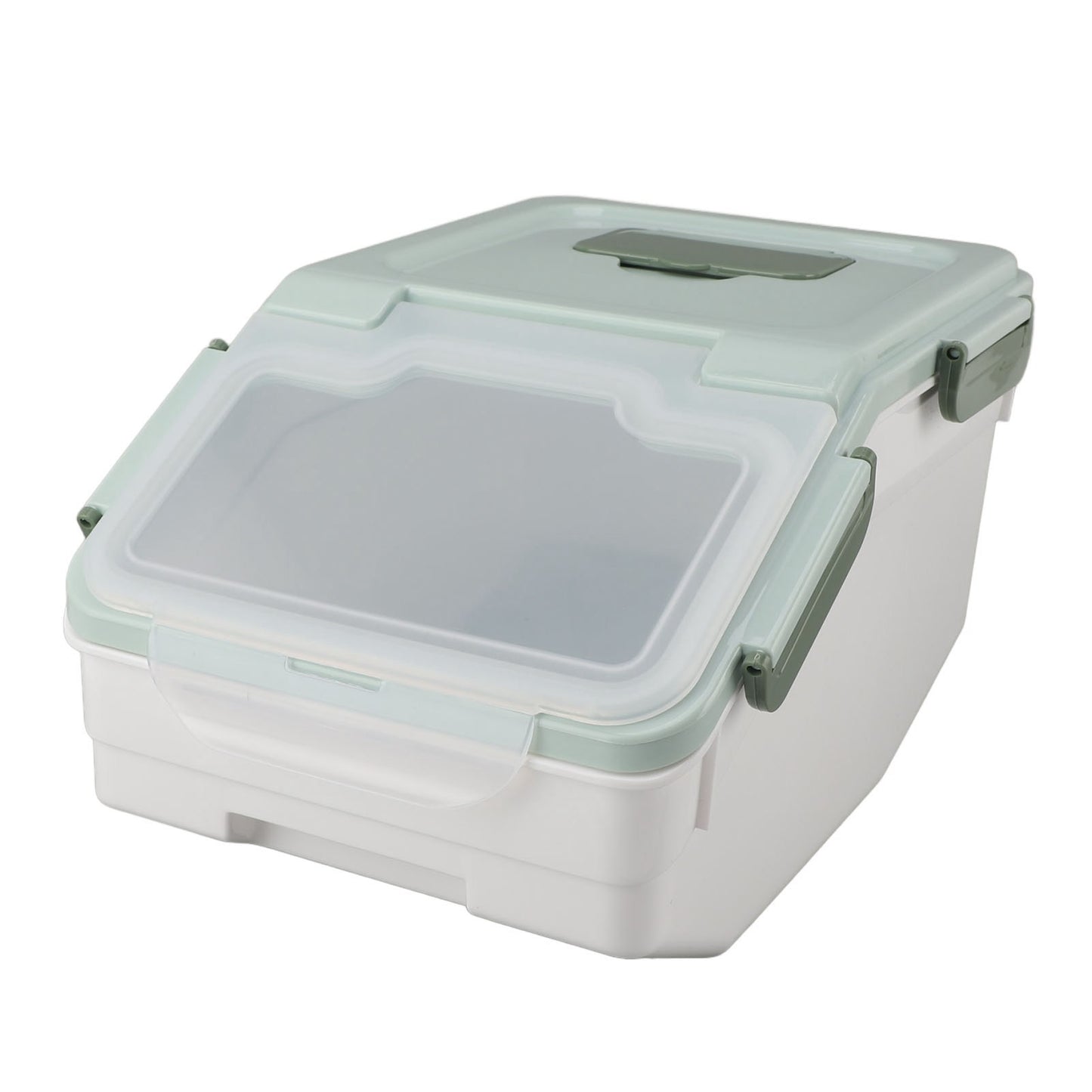 Airtight Rice Container Thickened Rice Storage Bin With Easy Open Lid For Kitchen Grain Flour Snacks Mint Green 5kg / 11lb