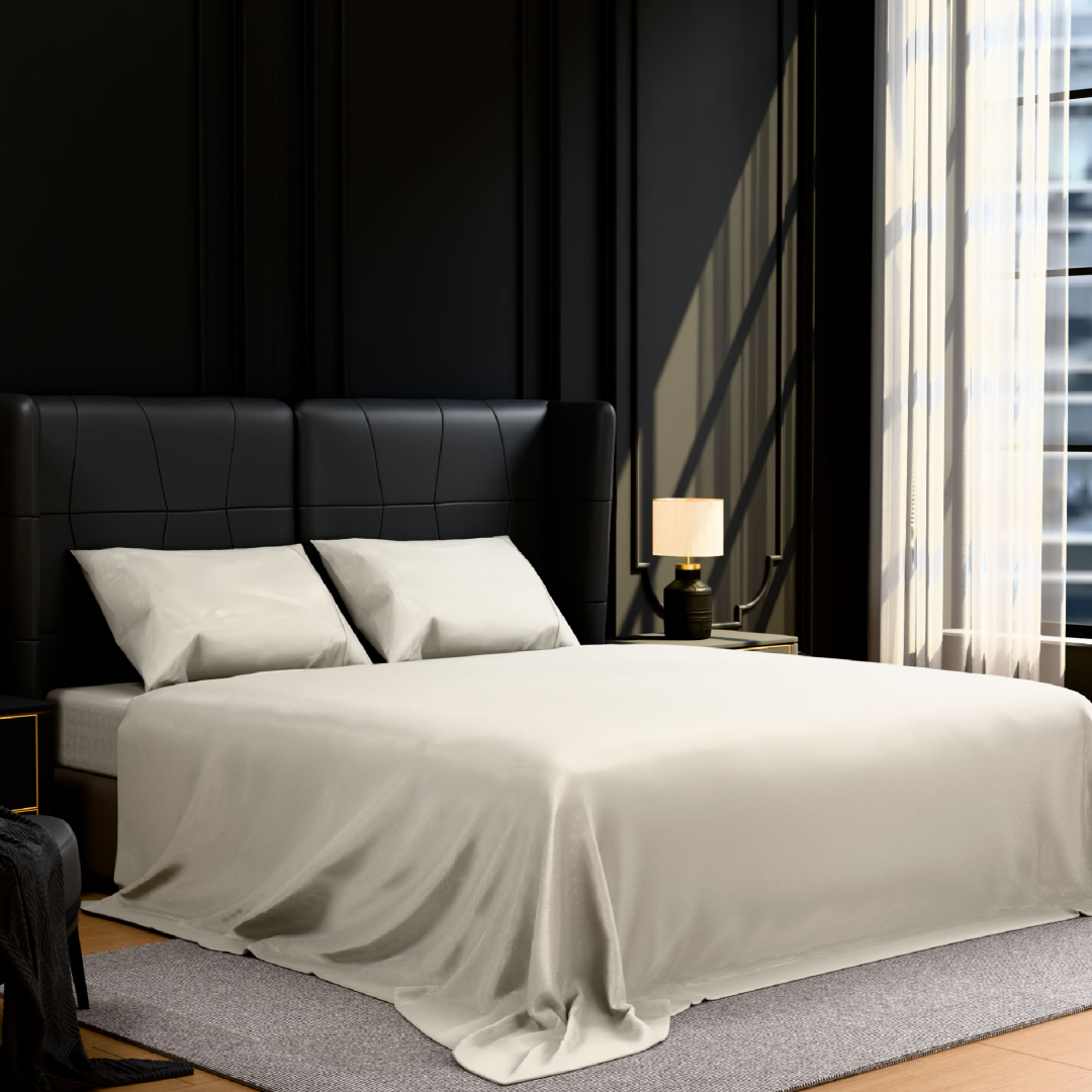 Bedding King Bed Sheets Set - 4 Piece Bedding - Brushed Microfiber - Shrinkage And Fade Resistant - Easy Care -King, White