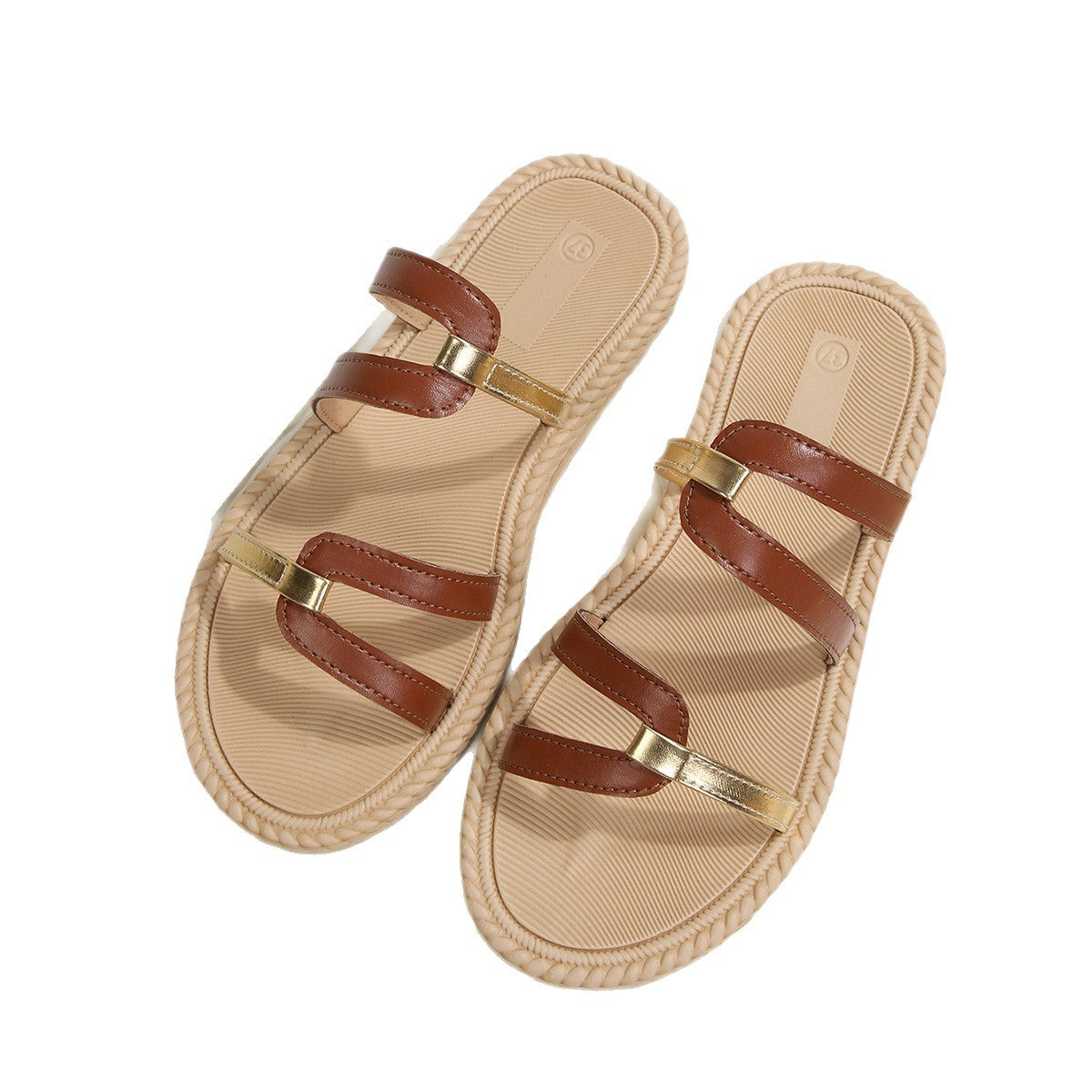 New Womens Multicolor Hollow-out Flat Sandals