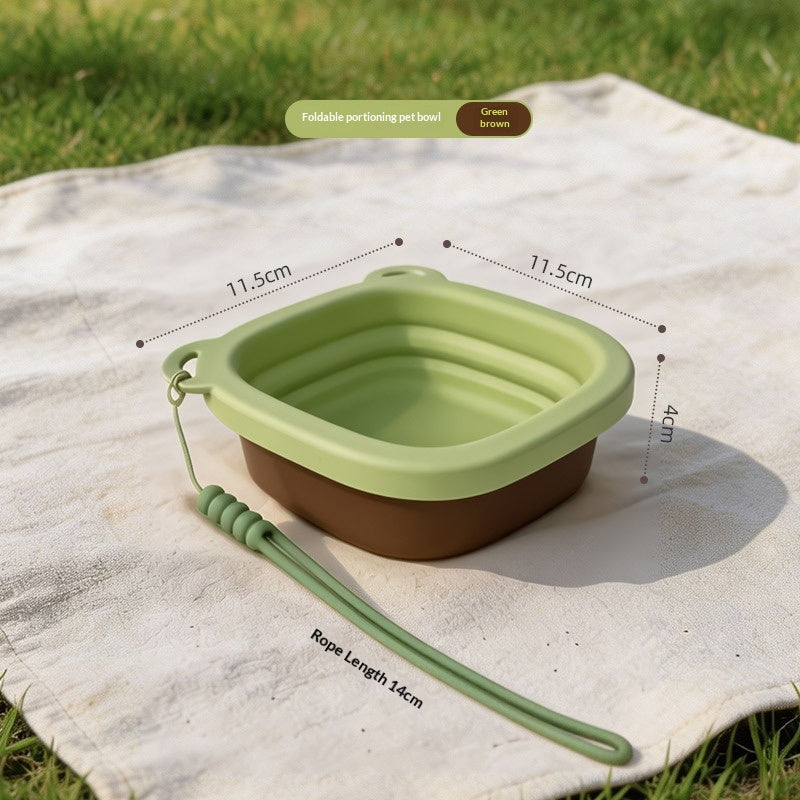 Silicone Foldable Pet Bowl Portable For Outdoor Use