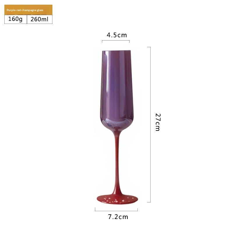 French Style Stemmed Glass Champagne Flute - Elegant Sparkling Wine Sweet Dessert Cocktail Glass for Home Bar Party