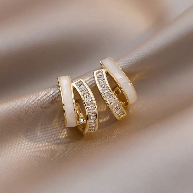 S925 Sterling Silver Pearl Stud Earrings For Women Light Luxury Elegant Minimalist Fashion Jewelry