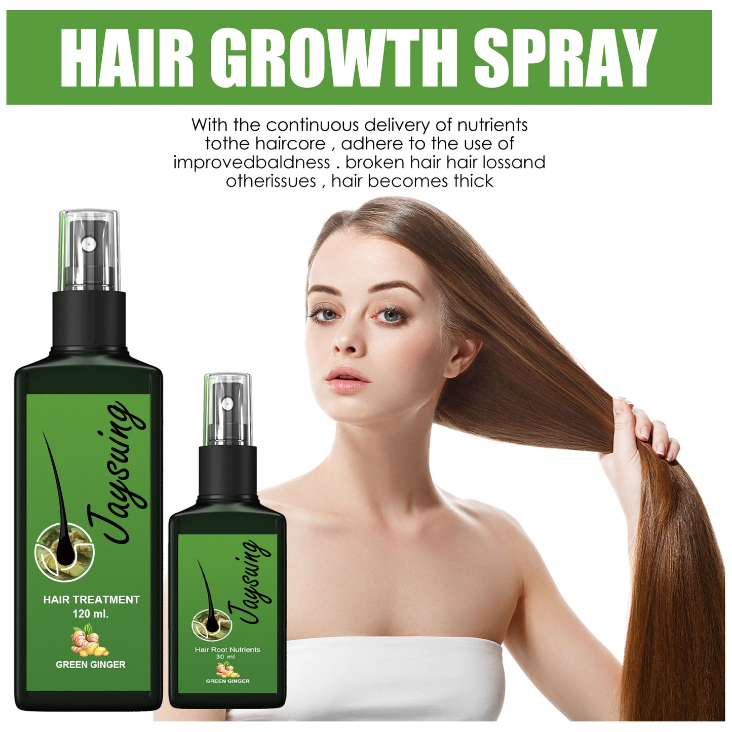 Jaysuing Hair Treatment, Strengthens Hair, Nourishes Root Growth And Thickens Scalp Massage Nutrient Solution