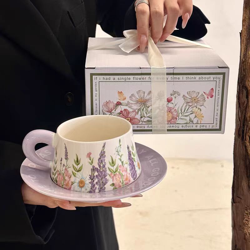 Retro Office Water Cup High-value Coffee Mug For Girls