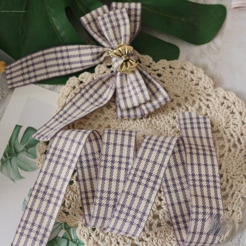 2.5 Cm Striped Plaid Handmade Bow Accessories For Children Hair Clip Kit