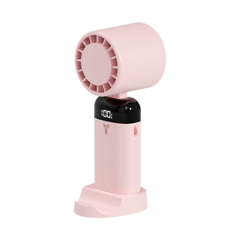 Digital Display Desktop Folding Mini New Type Leafless Cooling Handheld Fan
