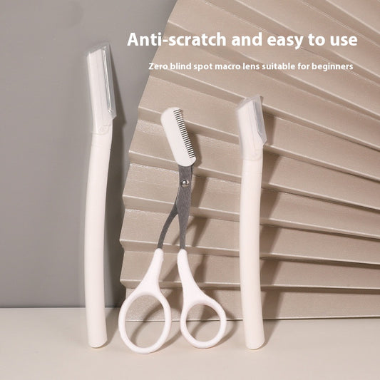 Stainless Steel Eye-brow Knife Suit Beauty Tools