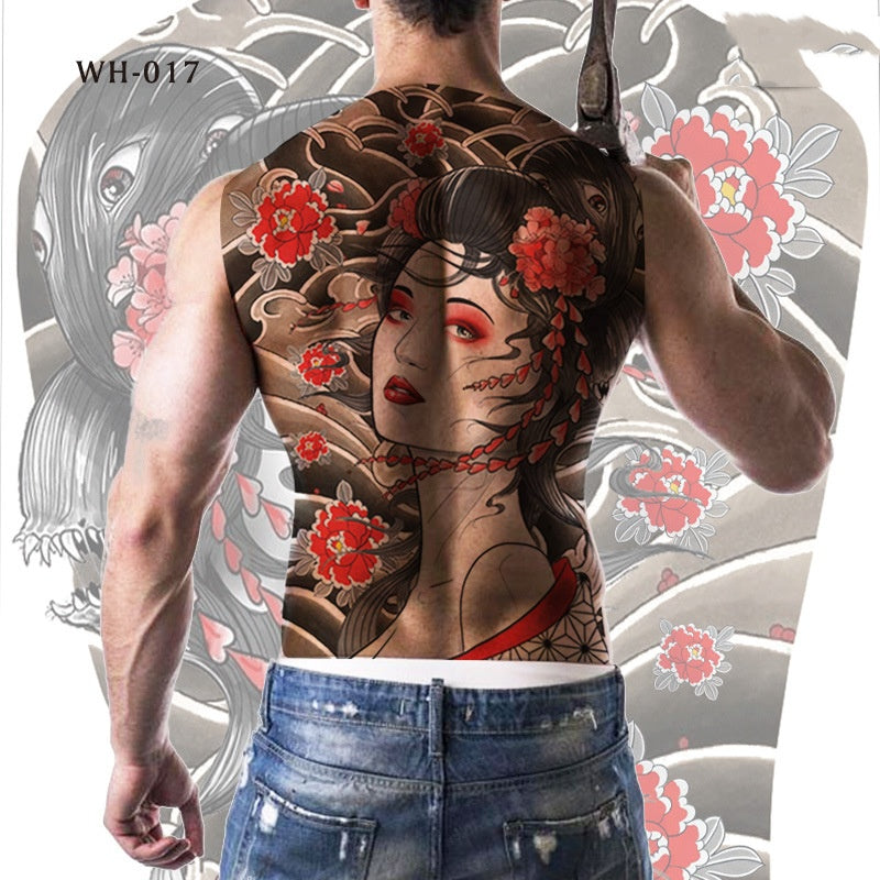 Tiger And Beauty Tattoo Stickers For Men And Women