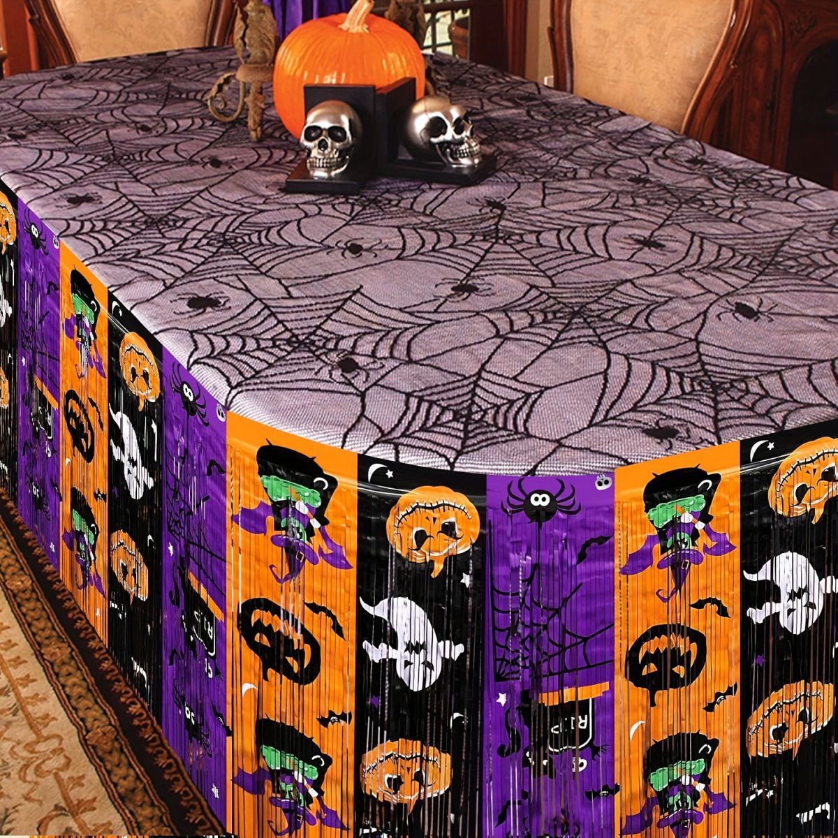 Halloween Christmas Table Skirt For Home Use