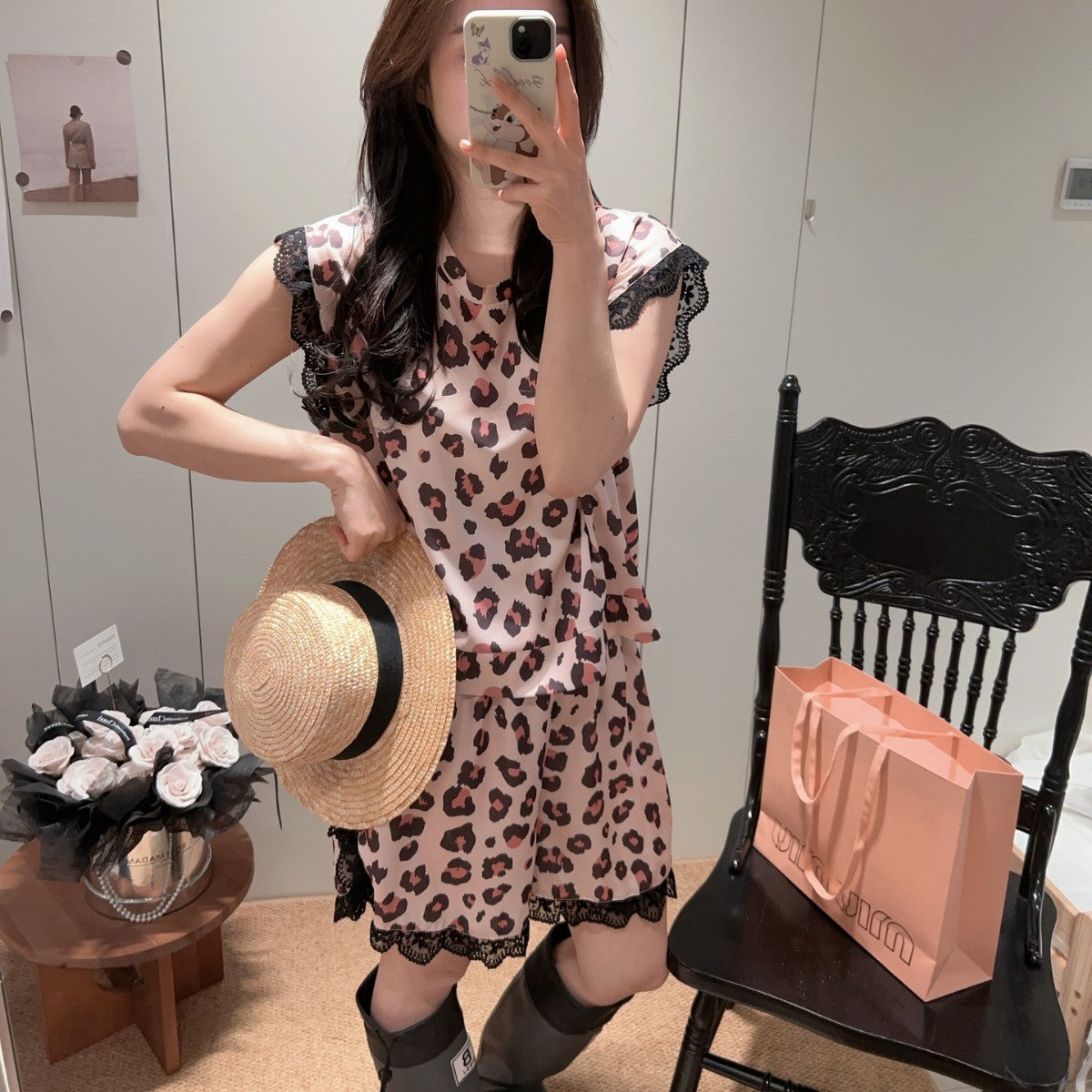 Korean-style Sexy Ice-silk Pajamas For Women Summer Pure-youth Style
