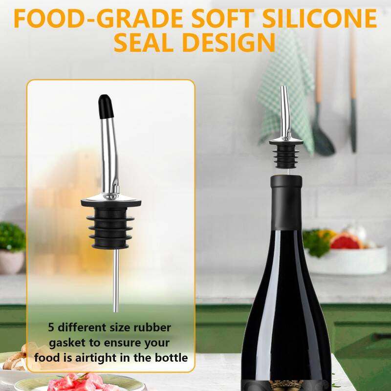 36-Piece Speed Pourers Set With Free Dust Caps, Stainless Steel Bottle Pourers For Spirits, Leakproof Tapered Spout, Bar Accessories For Home, Bar & Restaurant Use