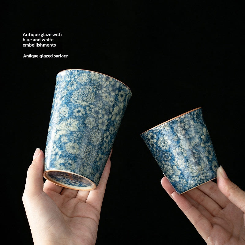 Single Blue-and-white Porcelain Teacup For Tea Tasting For Home Use