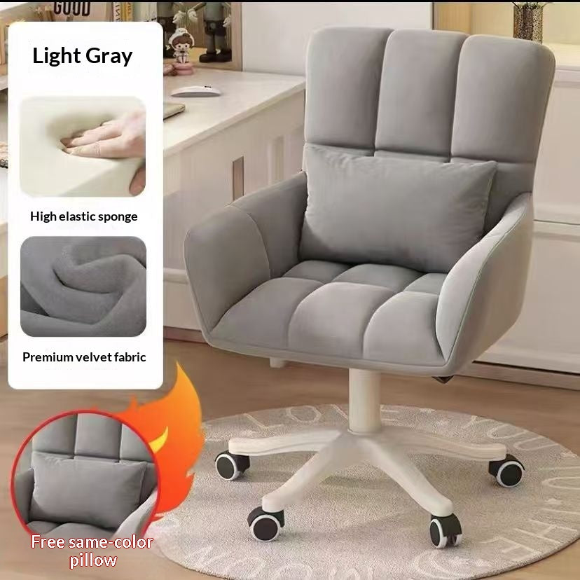 Elevating And Swiveling Makeup Chair With Backrest For The Bedroom