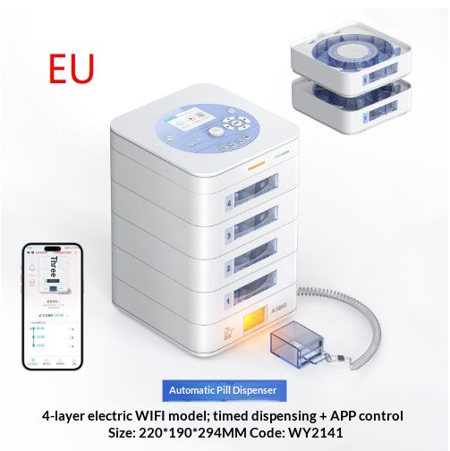 Ideerfit Smart Pill Dispenser With Timed Medication Reminders