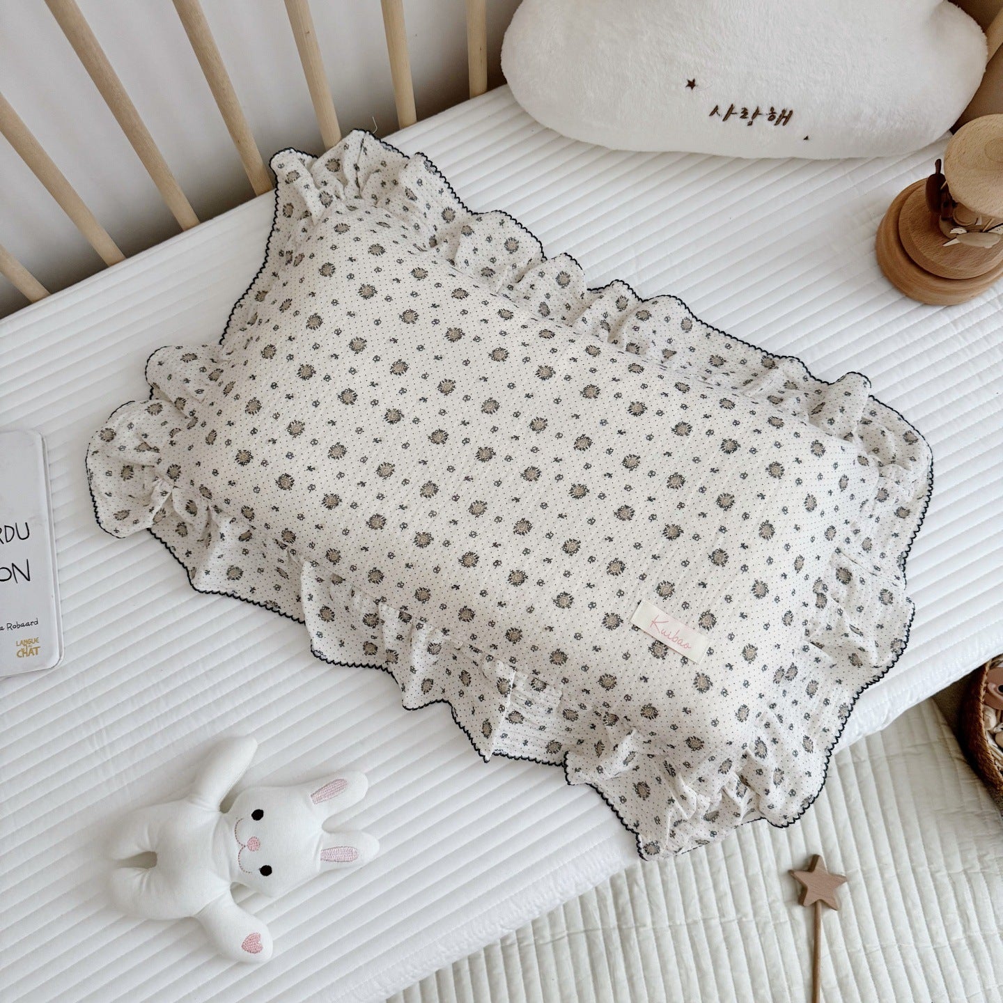 Korean-style Floral Cotton Gauze Pillowcase