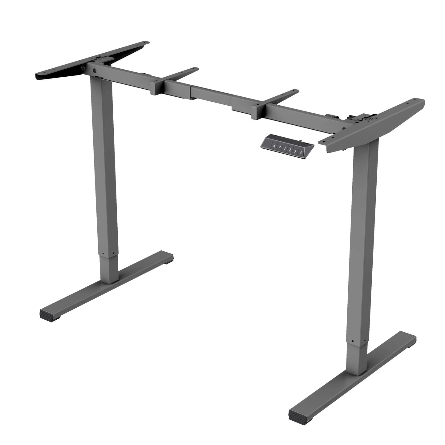 Electric Standing Desk Adjustable Height Desk Home Office Computer Workstation Sit Stand Up Desk,grey Frame - Maple Top