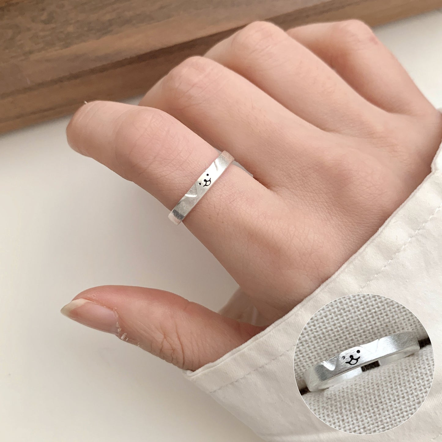 Korean Graffiti  Ring, Irregular Stylish Adjustable Finger Ring, Ins Trendy Index Finger Ring For Women