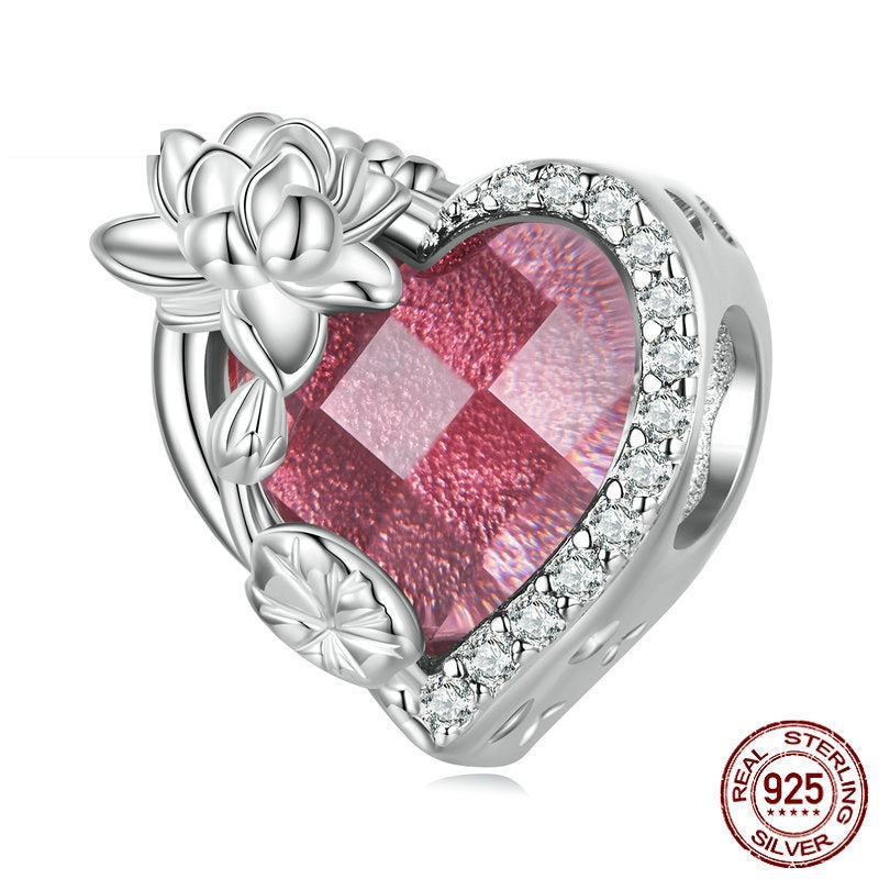 December Birthstone Bracelet Bead Heart Bead Accessories