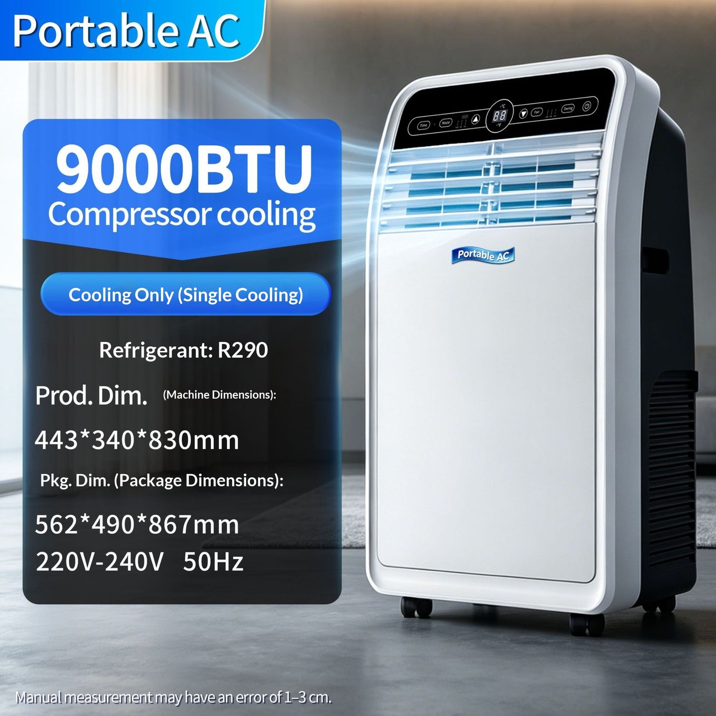 All-in-one Compressor-cooled Portable Mobile Air Conditioner