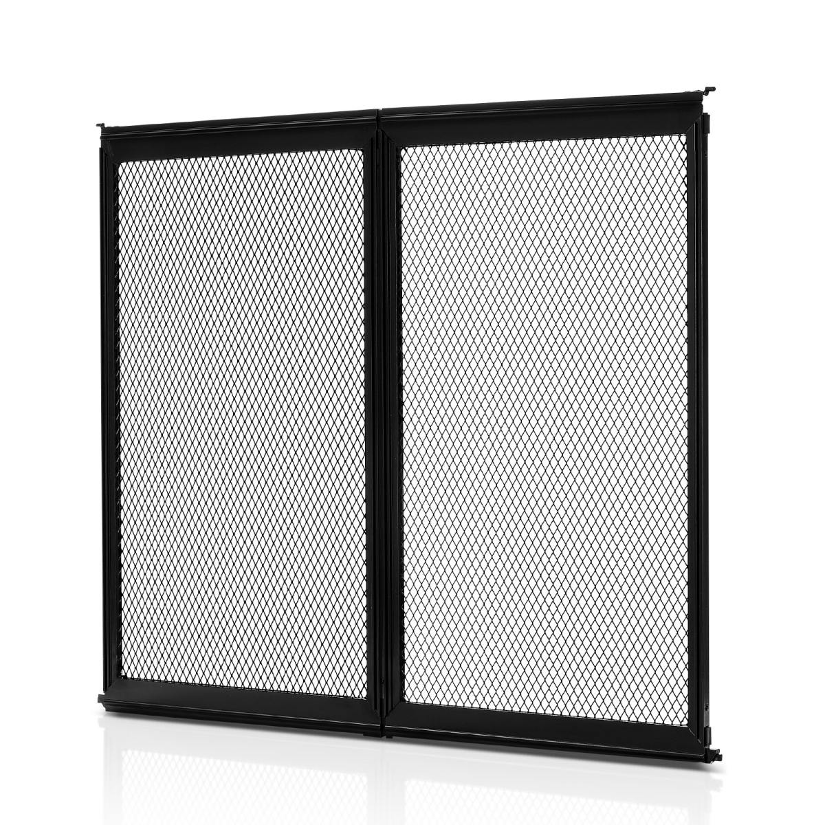 RV Screen Door Protector, 22.5 X 20 Inch Door Grille, Easy To Install And Disassemble, Reinforced Breathable Protective Mesh, Aluminum Alloy Camper RV Entry Protector For Pet Protection, Black