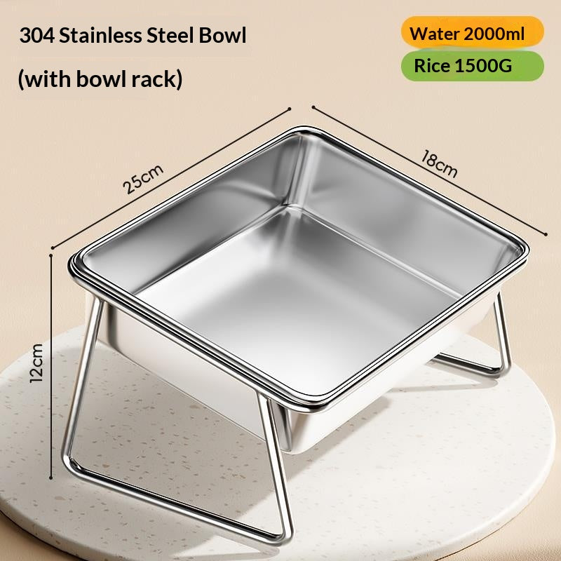 Dust-proof Dog Food And Water Bowl With Stand