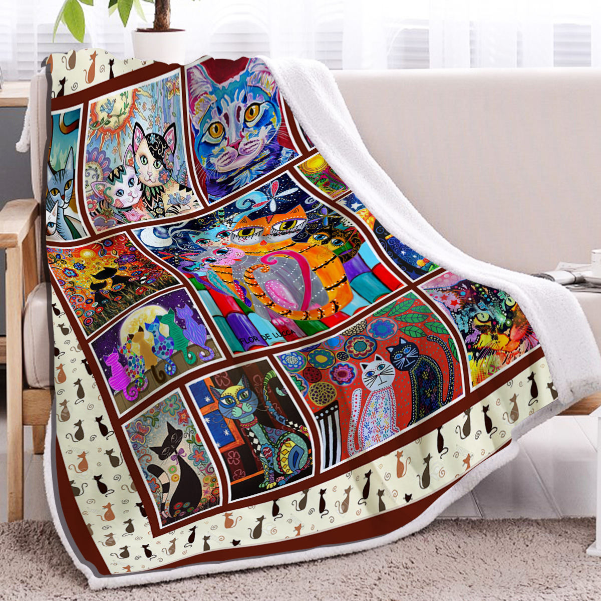 1 Pc Of High Weight Soft And Warm Simple Colored Cat Pet Themed Lamb Wool Blanket, Versatile Sofa, Good Companion, Office Nap Blanket, Also Suitable For Camping
