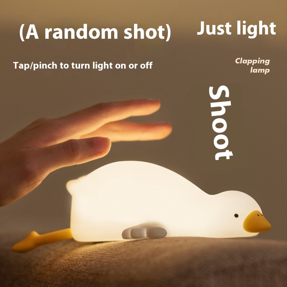 Big White Geese Night Cute Children Usb Charging Sleeping Ambience Light