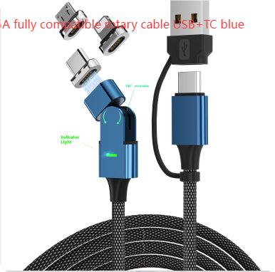 Magnetic Suction Head Data Dual-type-c Suitable For Mobile Phone Charging Cable