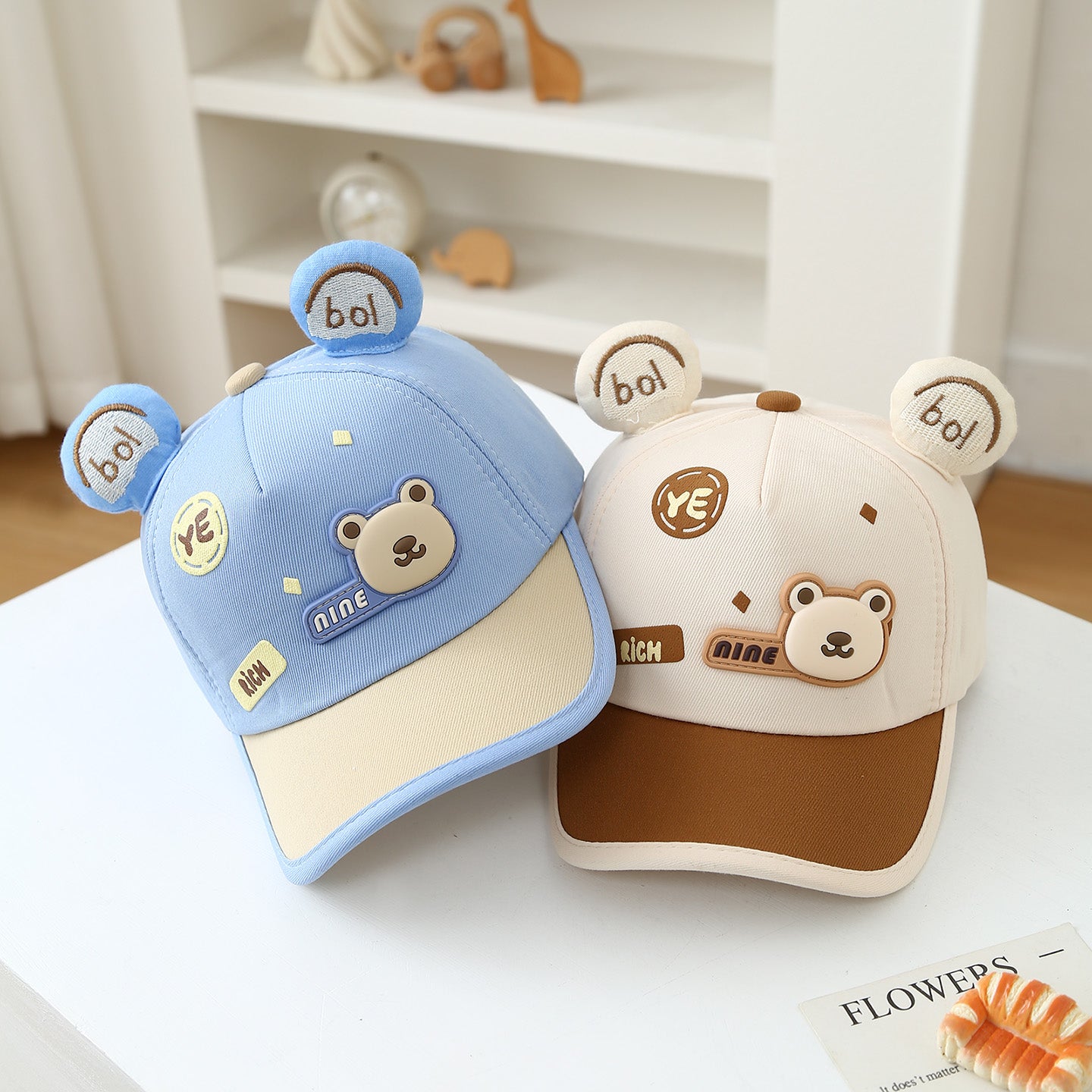 Summer Cartoon YE Little Bear 3-6 Years Old Boys And Girls Hat For Outdoor Travel, Street Sun Protection Cap, Baseball Cap