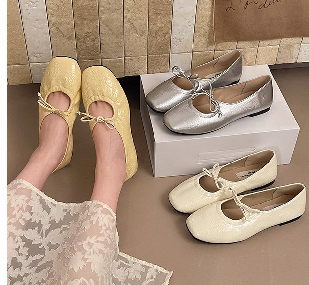 Flat French Gentle Wanwan Shoes For Women, 2026 New Spring Soft Sole Versatile Grandma Flats, Ladies Dress Shoes For Matching Dresses