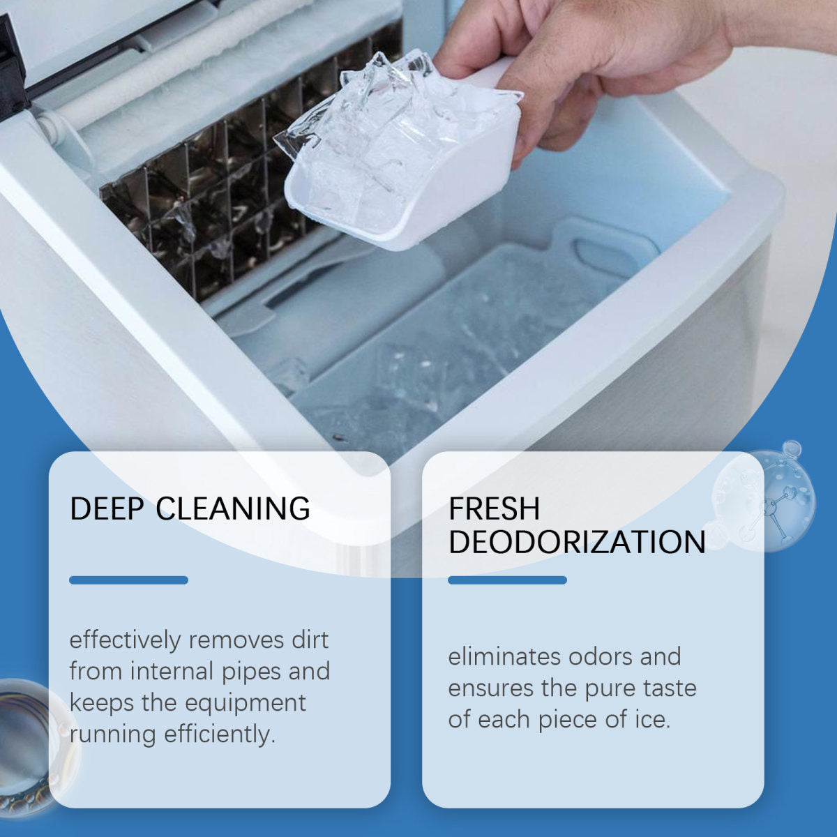 Household Convenient, Gentle Cleaning, Descaling, Deodorization, Daily Care, Ice Making Machine