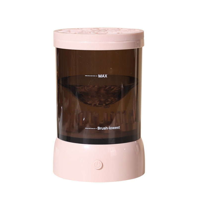Portable Makeup Brush Storage And Cleaning Device