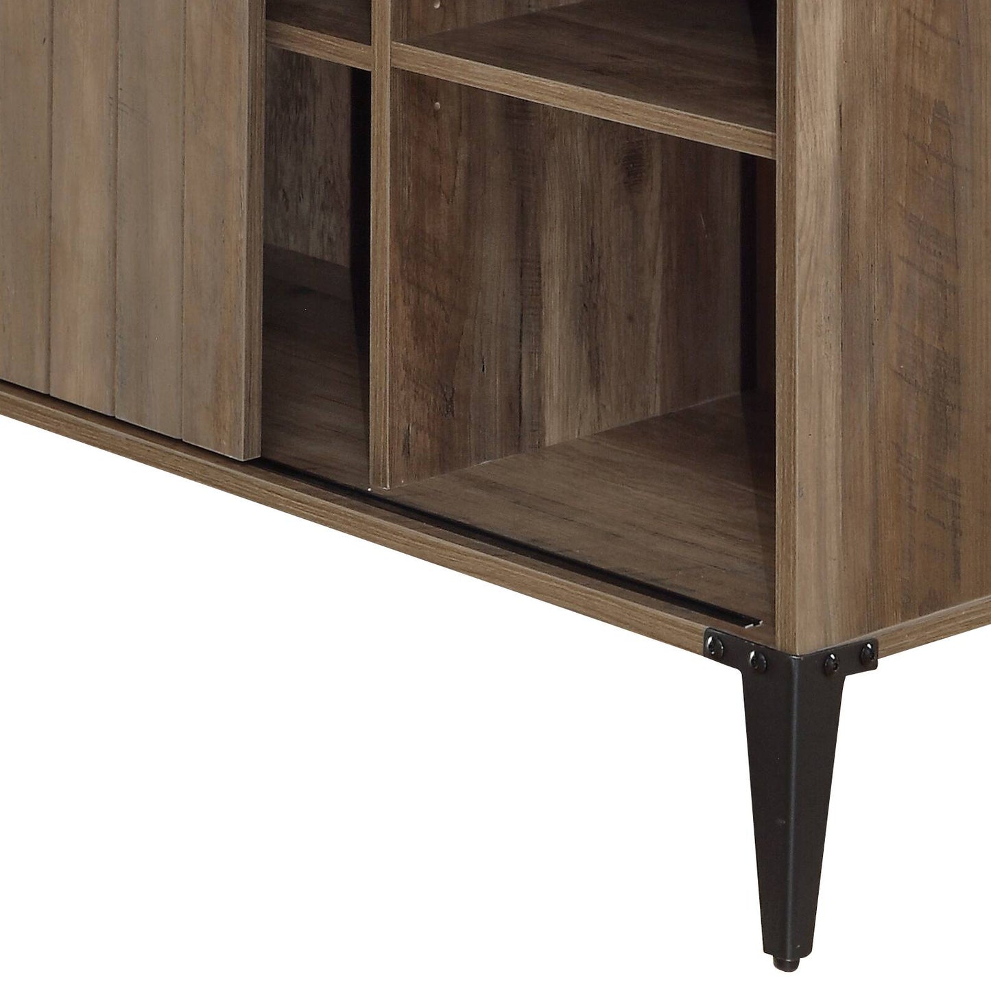 Zakwani 48  Gray Oak & Black Finish Writing Desk