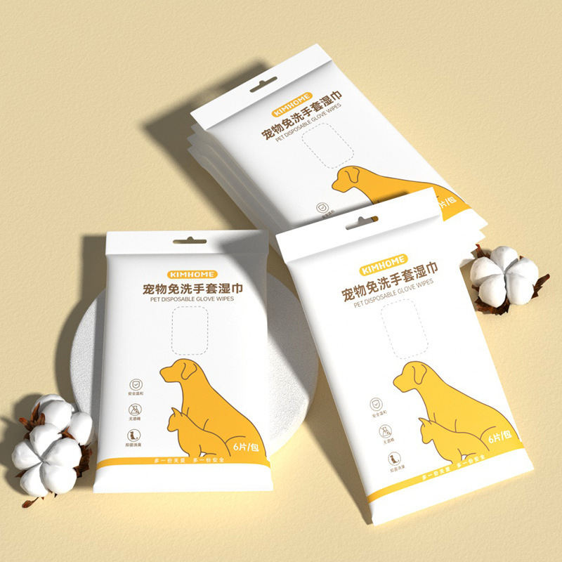Pet No Wash Gloves Cat Bathing Pet Wipes