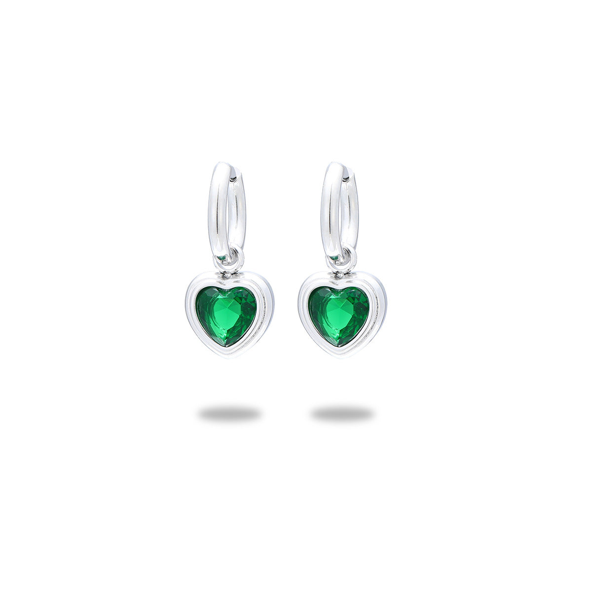 Retro-style New Best-selling Heart-shaped Titanium Steel Earrings For Women