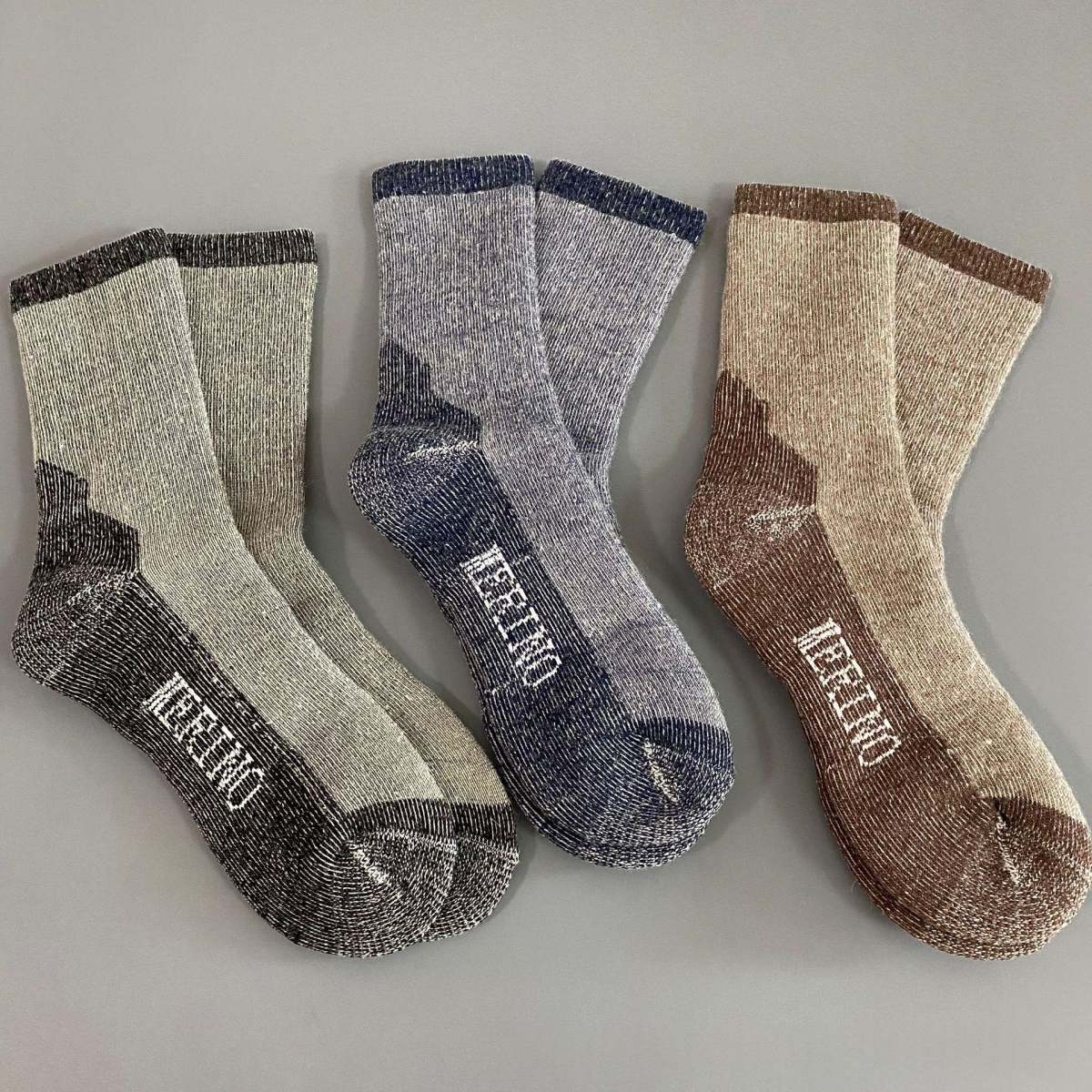 Wool Outdoor Hiking And Mountaineering Thickened Warm Ski Socks For Fall And Winter