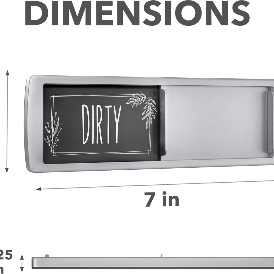 Premium Dishwasher Clean Dirty Magnet Sign - Smooth Sliding Indicator For Kitchen Organization