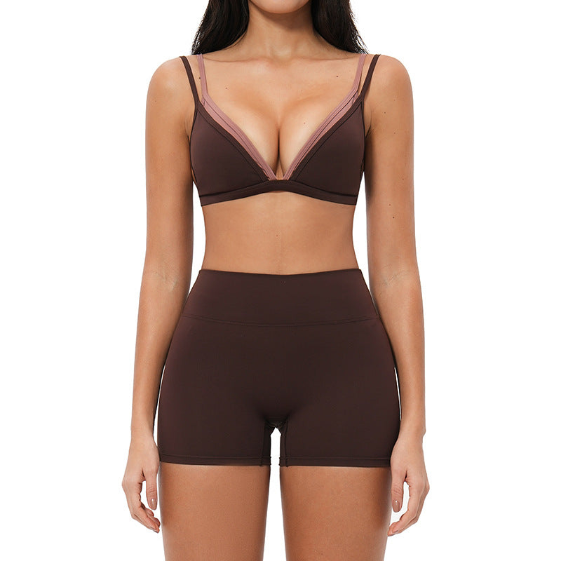 Wireless Sports Beauty Back Thin-Strap Fitness Set